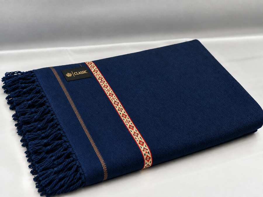 premium Angora wool Shawl bule color