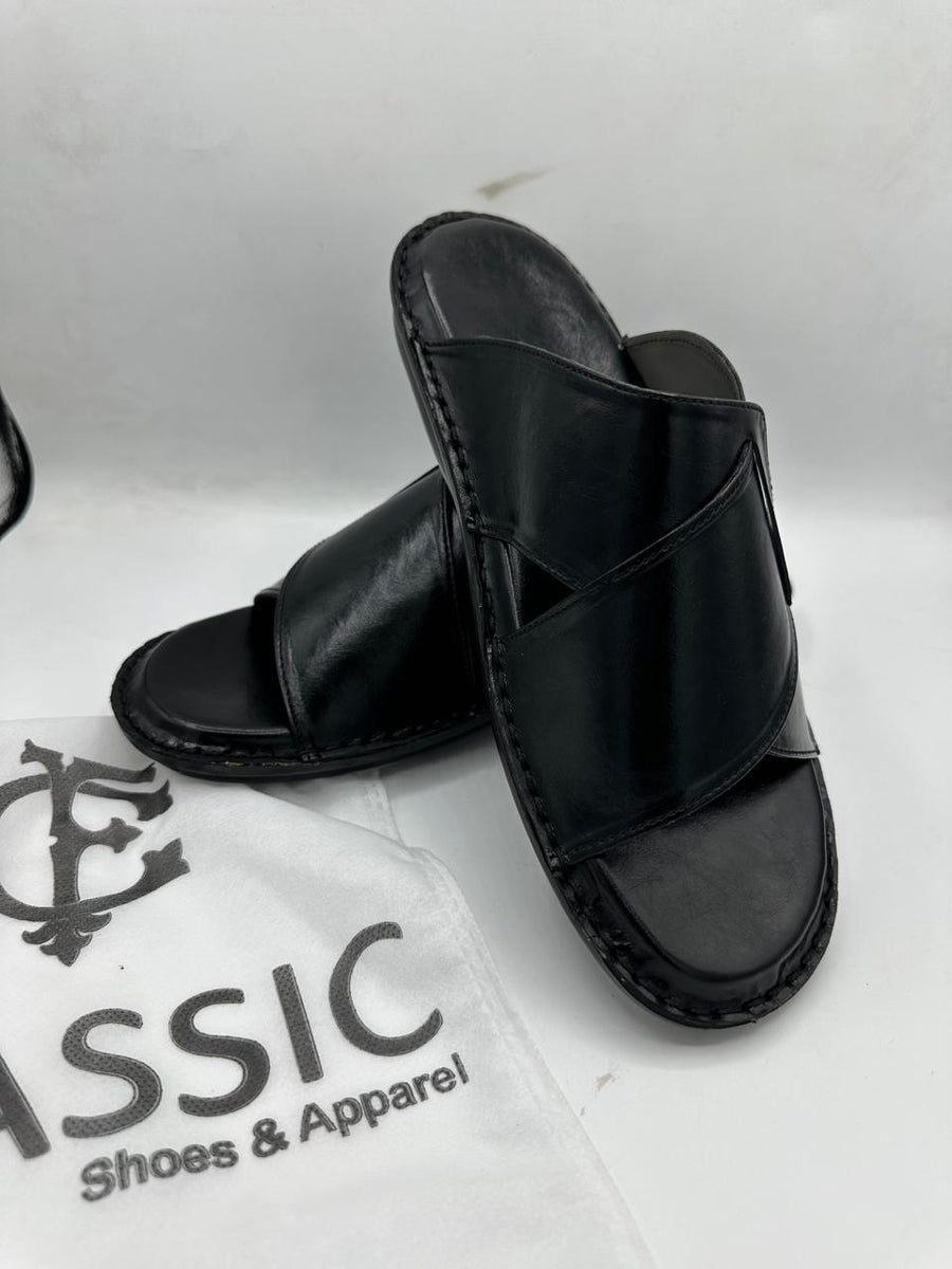 Arabic Skechers soul Handmade Slippers black ( Soft) 