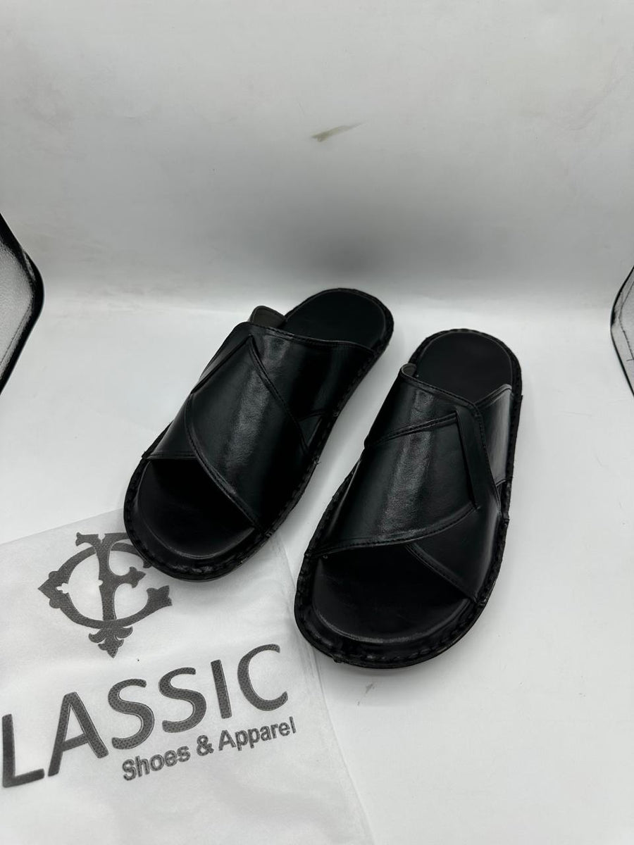 Arabic Skechers soul Handmade Slippers black ( Soft) 