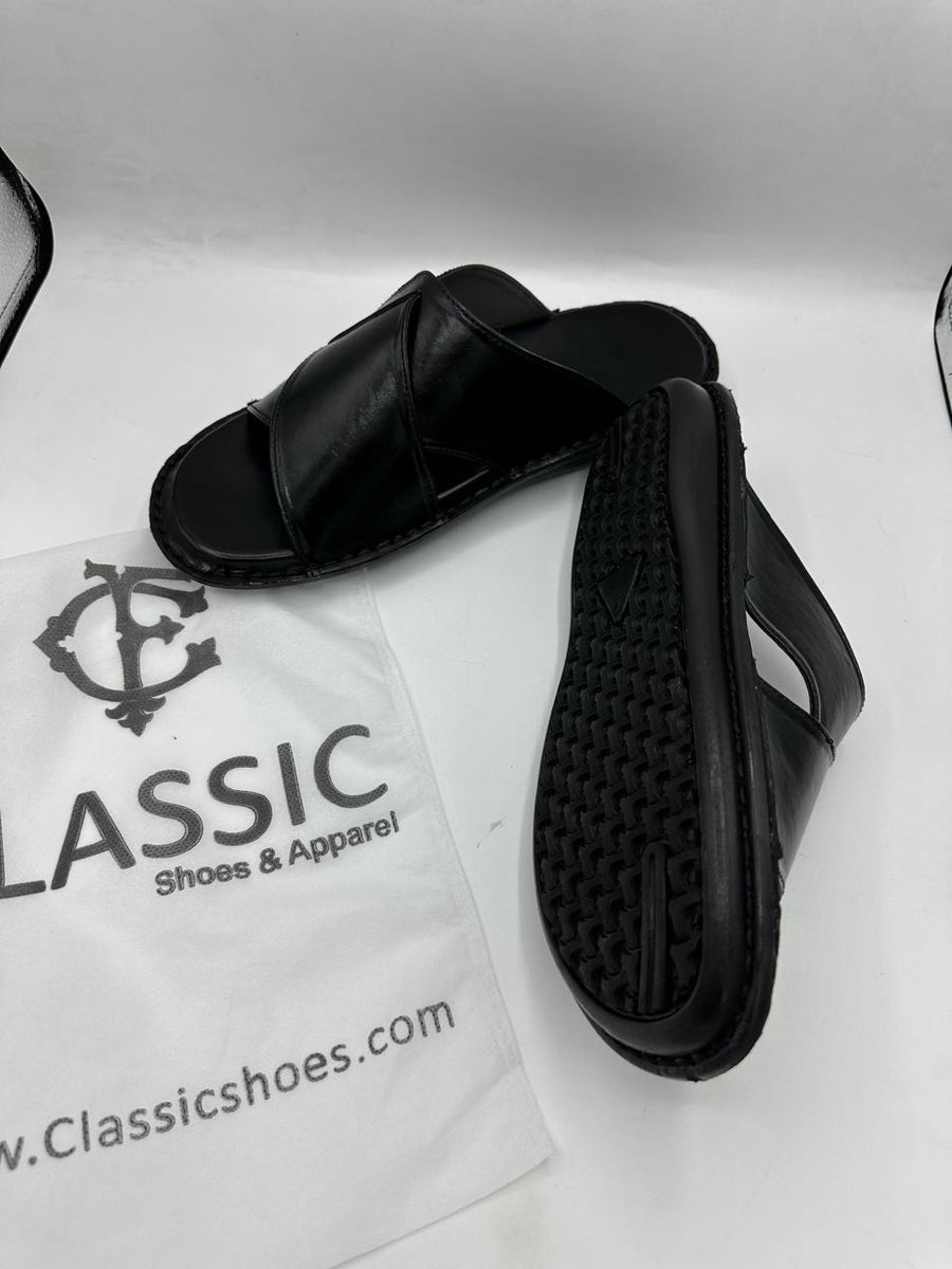 Arabic Skechers soul Handmade Slippers black ( Soft) 