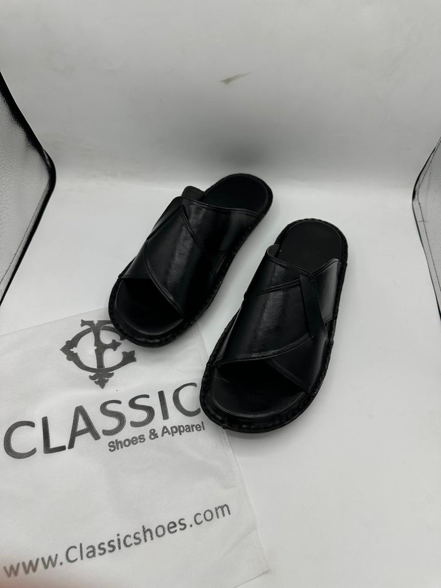 Arabic Skechers soul Handmade Slippers black ( Soft) 