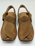 Suede Handmade Brown Peshawari Chappal – Pure Leather Traditional