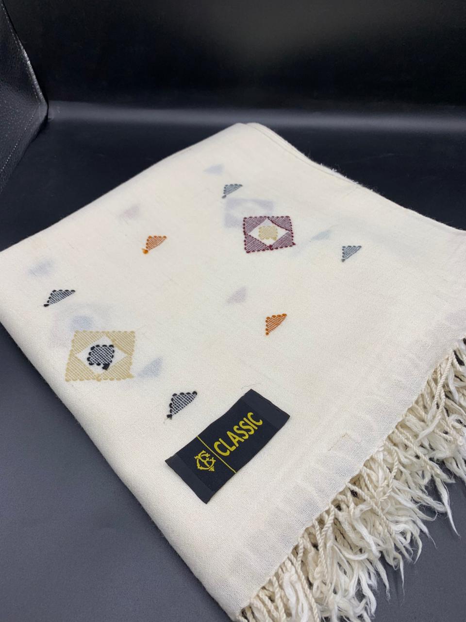 premium shatush women shawl off white