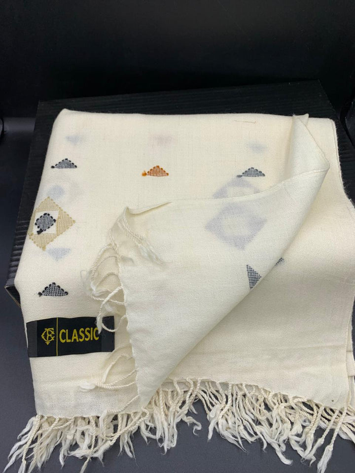 premium shatush women shawl off white