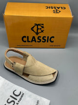 Suede Handmade cream  Peshawari Chappal – Pure Leather Traditional