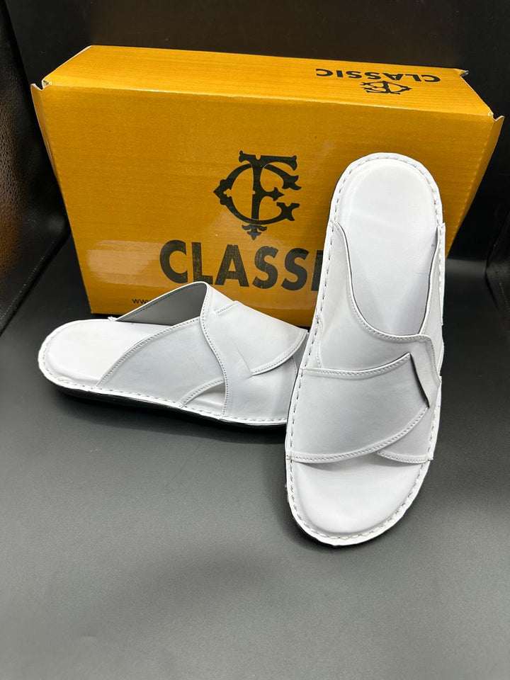 Arabic Skechers soul Handmade Slippers white  ( Soft)