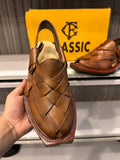 norozi brown peshwari chapal