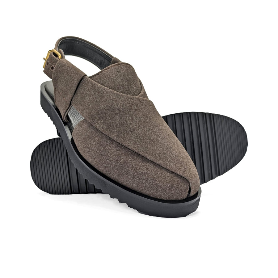 Dark Grayish Blue Peshwari Chappal